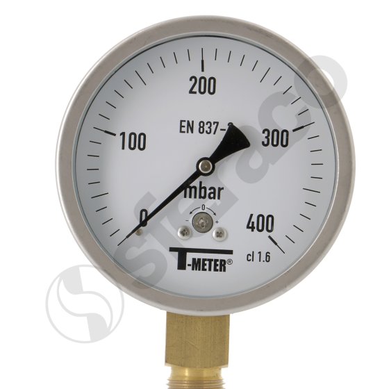 Manomètre Basse Pression JIVTO 15 IWC - Connexion 1/4 NPT Inférieure, Diamètre 63 Mm, Neuf !