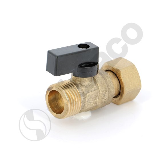 Vanne à Boisseau Sphérique 3/4" MF (20x27) - Manette Papillon Rouge - Pour Collecteur Ou Installation Sanitaire