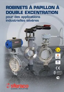 Plaquette robinets papillon double excentration Sferaco