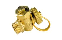 1303 - Robinet à boisseau foncé mâle avec bouchon BSP PN16