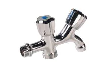 1329 - Robinet machine à laver laiton mâle mâle et robinet de puisage 4MS