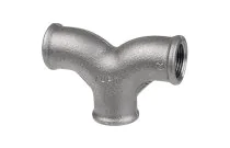 132N - Raccord fonte malléable Té femelle égal voies courbées noir BSP