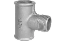 133N - Raccord fonte malléable Té femelle mâle femelle noir BSP