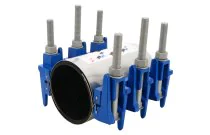 1406 - Collier de réparation EPDM 200mm type D 3x2tirants ACS