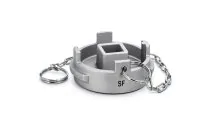 2419 - Raccord symétrique aluminium bouchon cadenassable à chainette