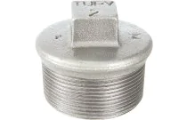 290G - Raccord fonte malléable bouchon mâle à collet galva BSP