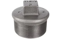 290N - Raccord fonte malléable bouchon mâle à collet noir BSP