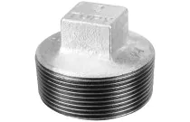 291N - Raccord fonte malléable bouchon mâle sans collet noir BSP