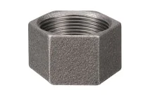 300N - Raccord fonte malléable bouchon femelle hexagonal noir BSP