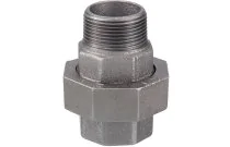 331N - Raccord fonte malléable union égal mâle femelle joint plat noir BSP