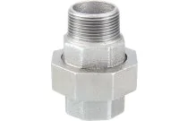 331G_AFY - Raccord fonte malléable union égal mâle femelle joint plat galva BSP