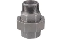 341N_AFY - Raccord fonte malléable union mâle femelle joint conique noir BSP