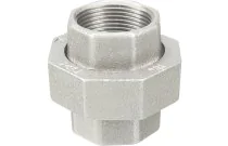 342G - Raccord fonte malléable union femelle bague bronze galva BSP