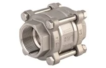 380 - Clapet non retour 3 pièces inox à disque femelle BSP ACS