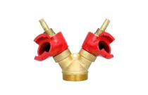 45640 - Robinet colonne sèche prise double entrée mâle 2''1/2-Sortie DN40