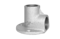 471G - Raccord fonte malléable applique femelle femelle coudé 90° galva BSP