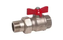 524 - Vanne à sphère laiton 4MS avec raccord démontable mâle femelle BSP