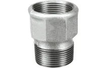 529AG_AFY - Raccord fonte malléable allongé mâle femelle égal galva BSP