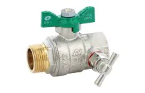 Vanne sphère laiton 4MS MF purge manette papillon