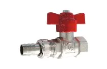 553 - Vanne à sphère laiton femelle avec tétine 1/2''