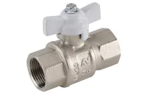 Vanne sphère laiton dégraissée oxygène manette papillon FF