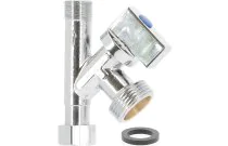 671 - Robinet de piquage pour machine à laver laiton titré 4MS 3/8''-3/4''