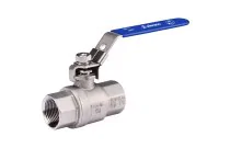 7065 - Robinet à tournant sphérique 2 pièces inox femelle femelle BSP ACS DIN M3