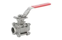 741 - Robinet tournant sphérique 3 pcs inox platine ISO Butt Welding BW initiale