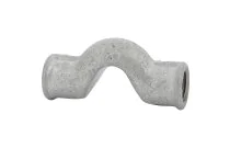 85G - Raccord fonte malléable dos d'âne femelle femelle galva BSP