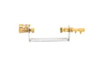 985154-Kit Rail Compteur robinet droit PE, douille coulissante, EA L purges imp.