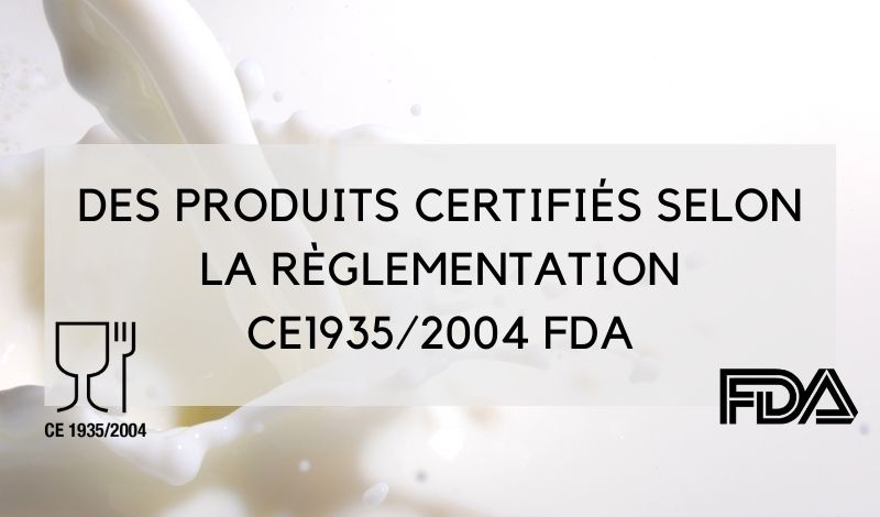 Chez SFERACO, des produits certifiés selon la règlementation CE1935/2004 FDA
