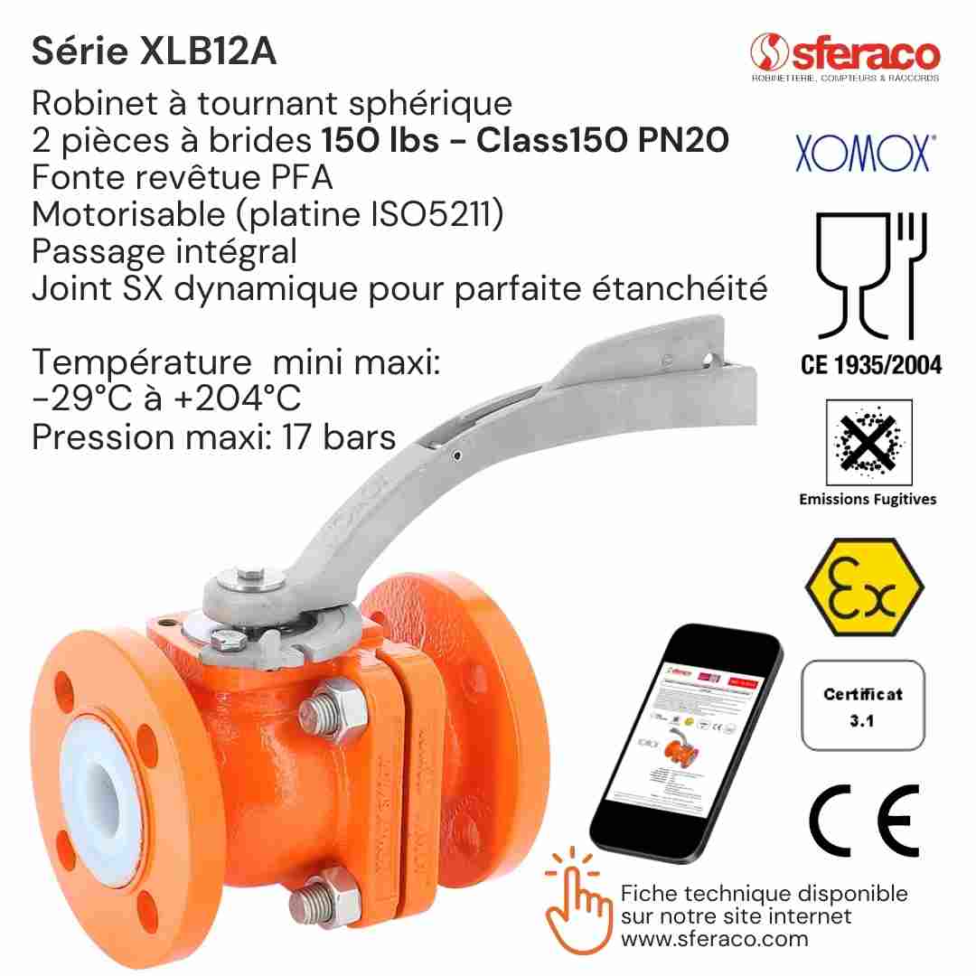 Sferaco Linkedin nouveau robinet 2 pièces 150lbs Xomox en stock Linkedin Sferaco vous présente sa nouveauté en stock robinet à tournant sphérique 2pièces 150lbs revêtue PFA pour l'industrie et la chimie
